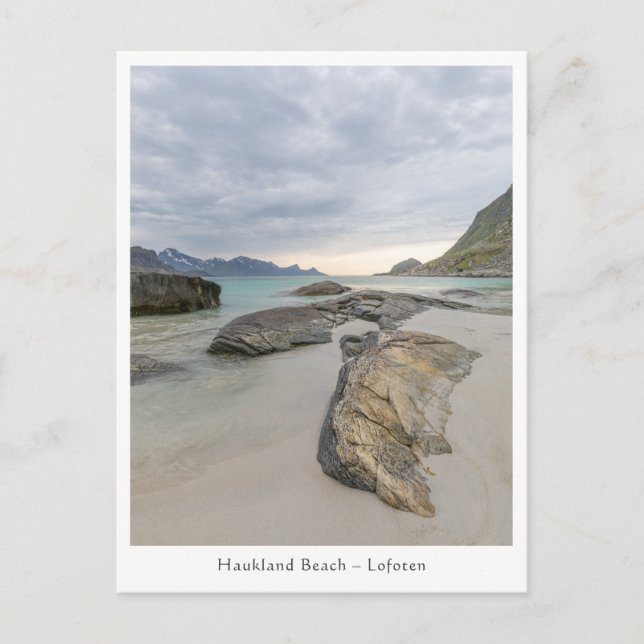 Haukland Beach Lofoten Postkarte (Vorderseite)