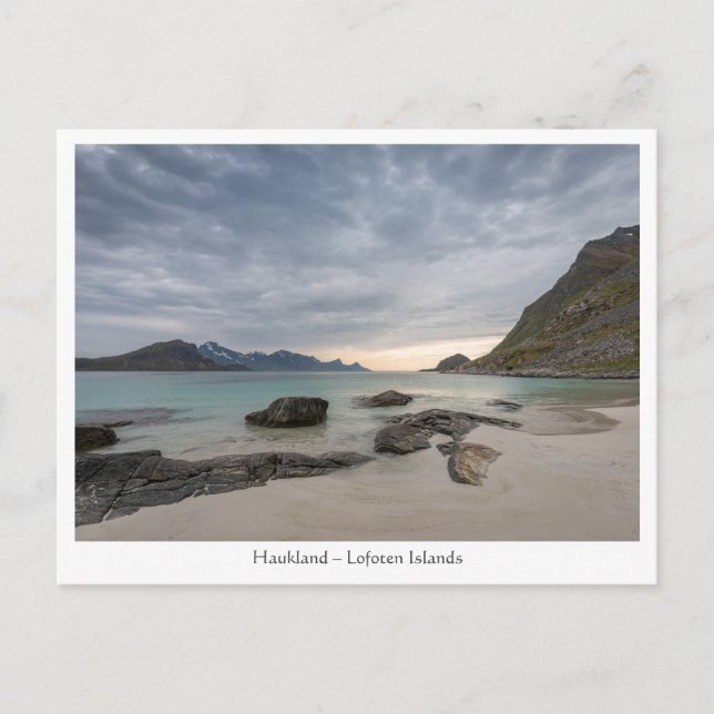 Haukland Beach Postkarte (Vorderseite)