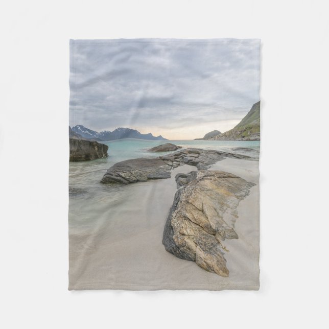 Haukland Lofoten Fleecedecke (Vorderseite)