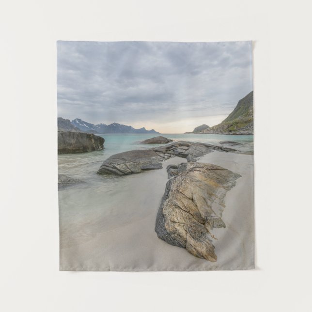 Haukland Lofoten Wandteppich (Vorderseite)
