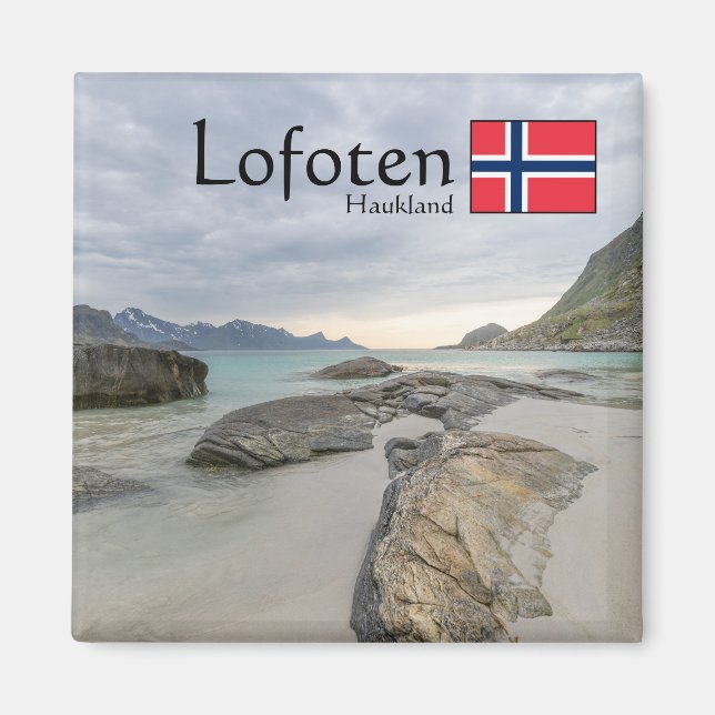 Haukland Souvenir Magnet (Vorne)