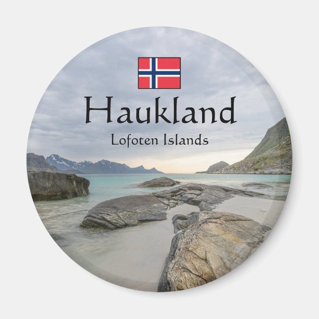 Haukland Souvenir Magnet (Vorne)