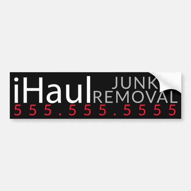 Haul. Werbeaktion zur Beseitigung von Junk-Hauling Autoaufkleber (Vorne)