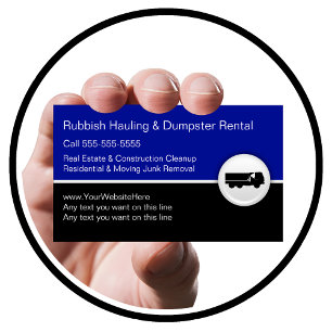 Hauling Dumpster Cartes de visite
