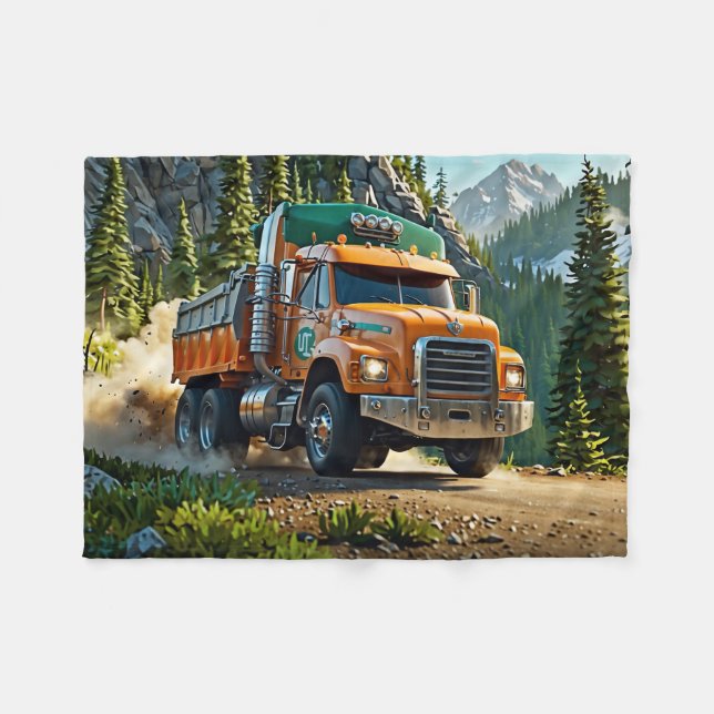 Hauling Gravel - LKW Fleecedecke (Vorderseite (Horizontal))