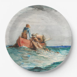 Hauling in the Nets (1887) von Winslow Homer Pappteller