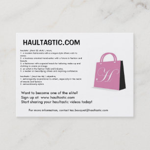 Haultastic Promo-Karten Visitenkarte