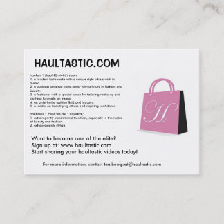 Haultastic Promo-Karten Visitenkarte
