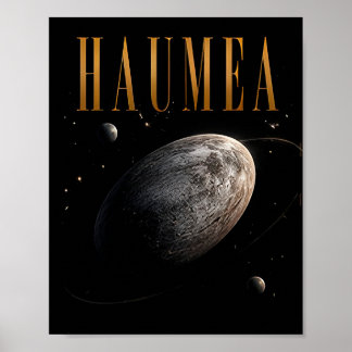 Haumea Luxus-Zwergplaneten-Weltraum Poster