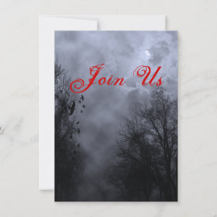 Hauné Sky Custom Blue Mist Halloween Invitation