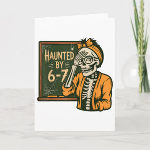 Haunted 67 Meme Six Seven 6-7 Lustiger Internet-Wi Karte