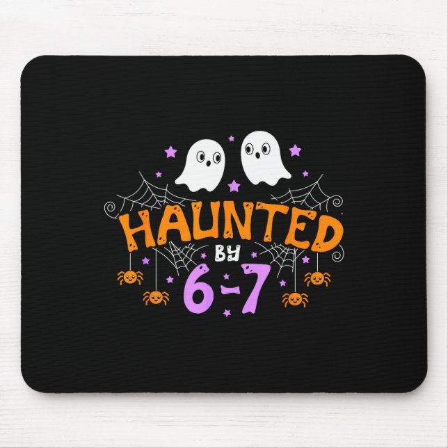 Haunted By 67 Funny Six Seven Meme Halloween Costu Mousepad (Vorne)