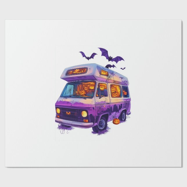  Haunted Camper Van Geschenkpapier (Flach)