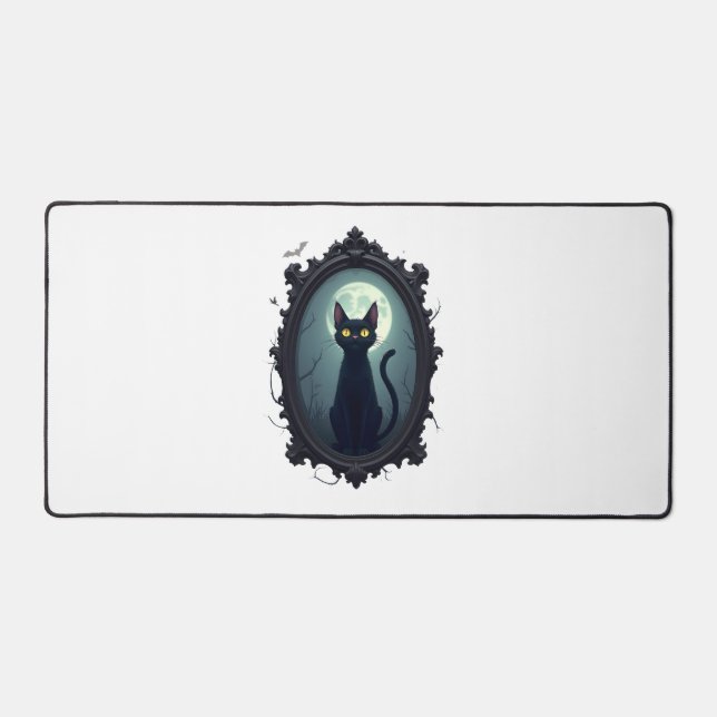 Haunted Cat Mirror Schreibtischunterlage (Vorderseite)