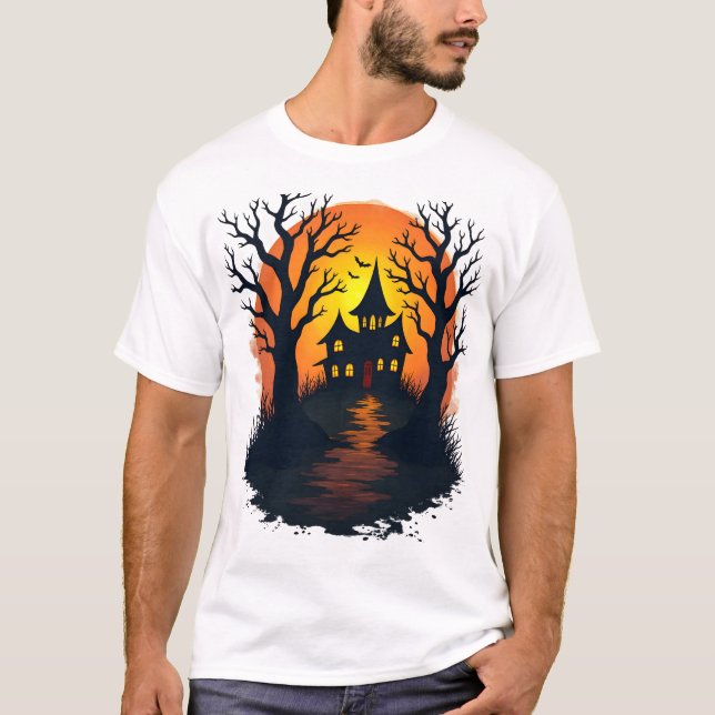 Haunted Forest � Spooky Halloween Nature Tee (Vorderseite)