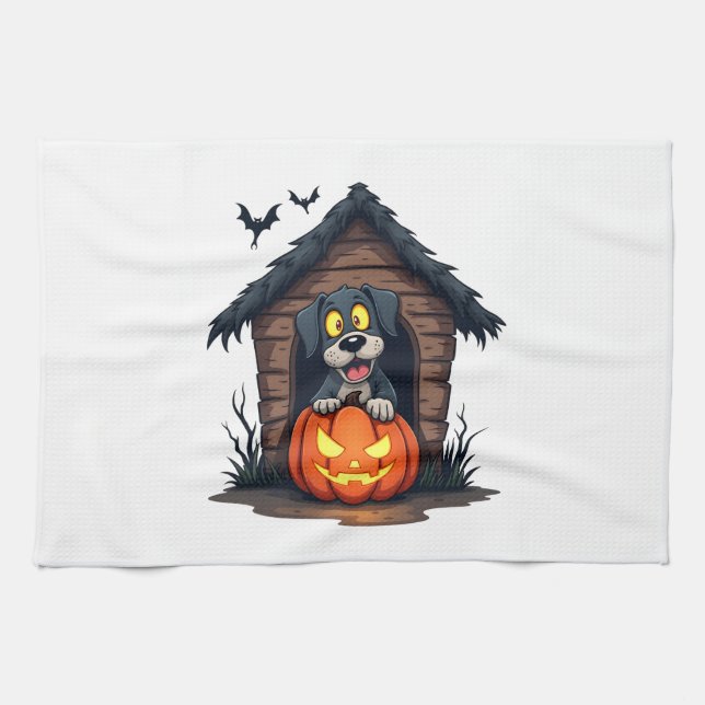 Haunted Hound House Geschirrtuch (Horizontal)