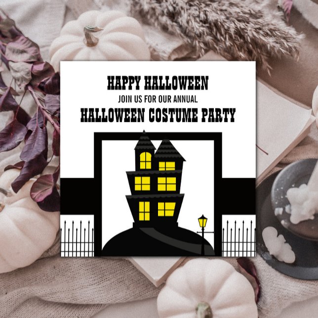 Haunted House Halloween Invitation (Haunted House Halloween Invite)