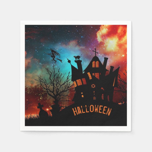 Haunted House Serviette (Vorderseite)