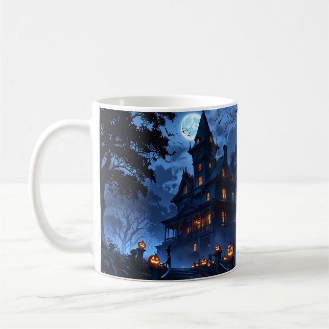 Haunted Mansion Anime Mug - Halloween Éffrayant (Gauche)
