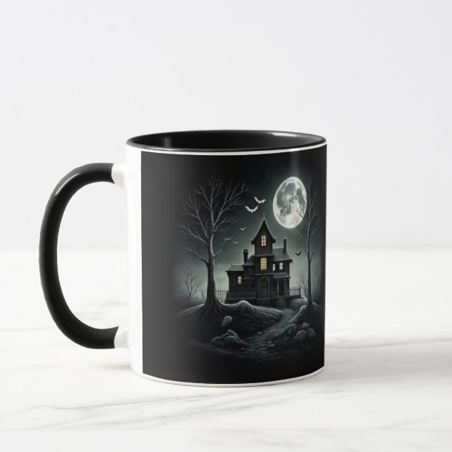 HAUNTED NIGHT Black Mug  Tasse (Links)