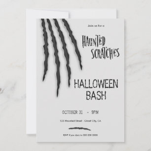 Haunted Scrachtes Halloween Invitation