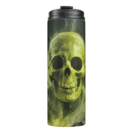 Haunted Skull in a Bottle – Transparent Gothic Fan Thermosbecher