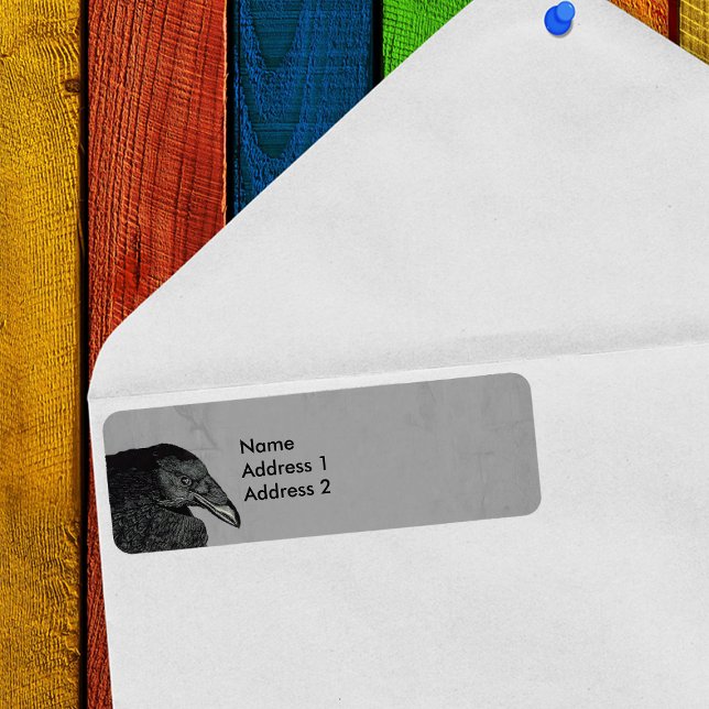 Haunting Black Crow Face Gray (Von Creator hochgeladen)