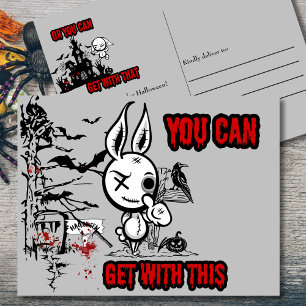 Haunting Bunny Halloween Feiertagspostkarte