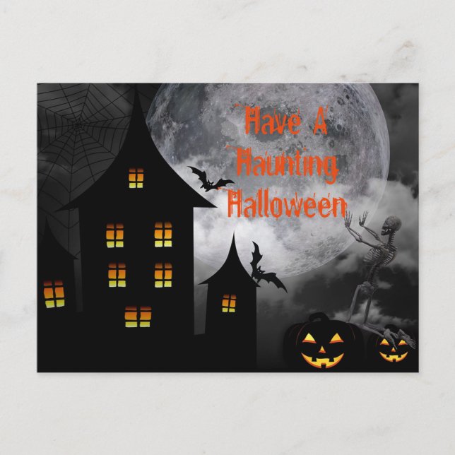 Haunting Halloween Postkarte (Vorderseite)