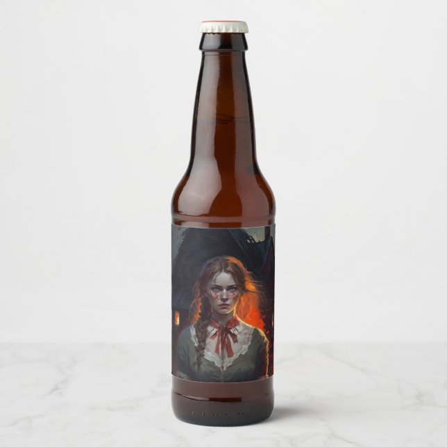 Haunting house bierflaschenetikett (Vorderseite)