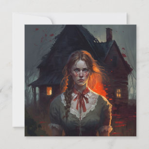 Haunting house feiertagskarte