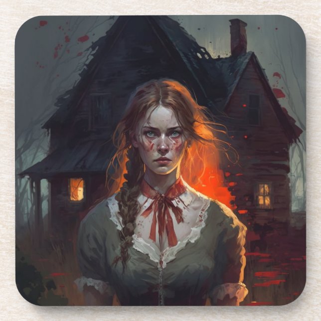 Haunting house getränkeuntersetzer (Vorderseite)