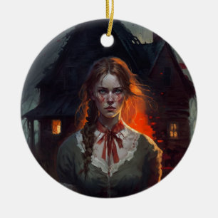 Haunting house keramik ornament