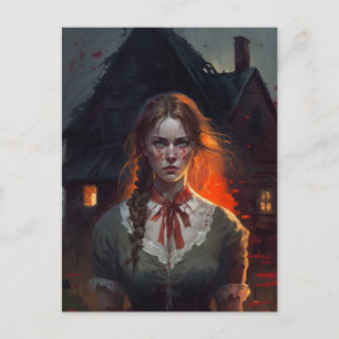 Haunting house postkarte