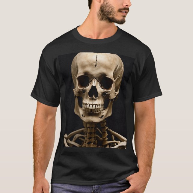 Haunting Monster Face Skeletton T - Shirt (Vorderseite)