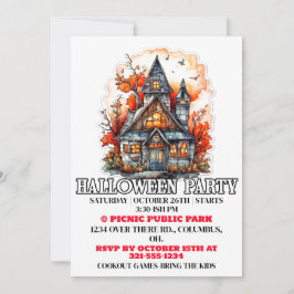 Hauny House Happy Halloween Invitations de fête d'