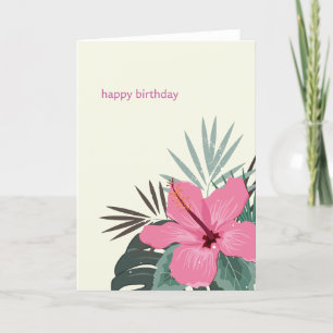 Hau'oli La Hanau Hawaiian Birthday Hibiskus Ankündigung