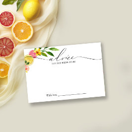 Haupt-Citrus-Brautparty-Ratenkarte Einladung