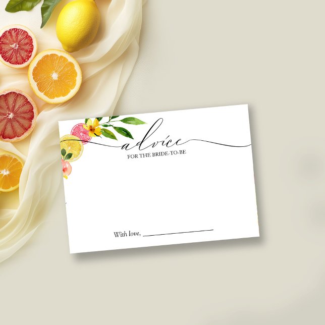 Haupt-Citrus-Brautparty-Ratenkarte Einladung (Von Creator hochgeladen)