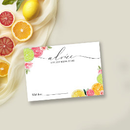 Haupt-Citrus-Brautparty-Ratenkarte Einladung