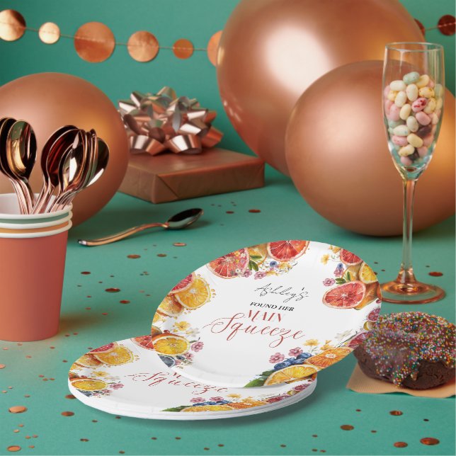 Haupt-Squeeze-Citrus-Brautparty Pappteller (Multi)