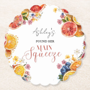 Haupt-Squeeze-Citrus-Brautparty Untersetzer