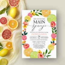 Haupt-Squeeze Citrus Floral Brautparty