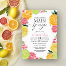 Haupt-Squeeze Citrus Floral Brautparty
