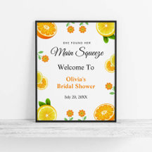 Haupt-Squeeze Citrus Lemon Brautparty Willkommen