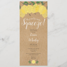 Haupt Squeeze Lemon Rustic Fun Brautparty Einladung