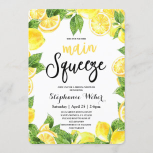 Haupt-Squeeze-Lemons-Brautparty Einladung