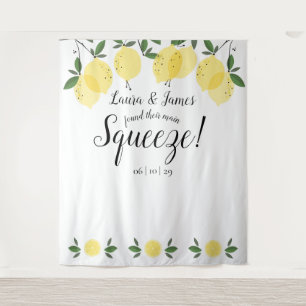 Haupt-Squeeze-Lemons Polterabend Foto Hintergrund Wandteppich