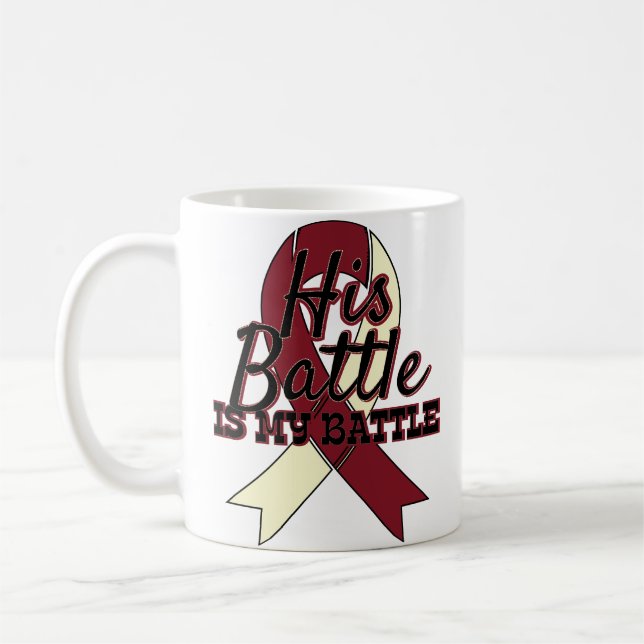 Haupt- und Hals-Krebs-Bewusstseins-Kaffee-Tasse Kaffeetasse (Links)