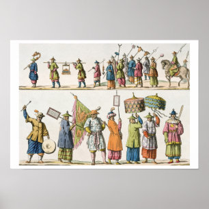Hauptbegleiter des chinesischen proc des Kaisers Poster